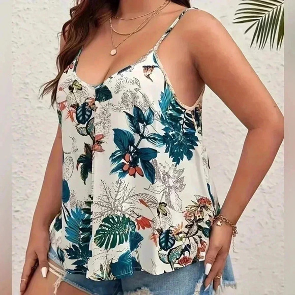 Plus Size Floral Cami Size 14 - Picture 1 of 3